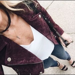 Blank NYC Genuine Suede Moto Jacket